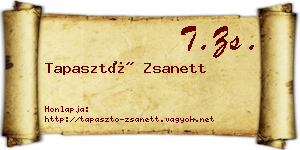 Tapasztó Zsanett névjegykártya